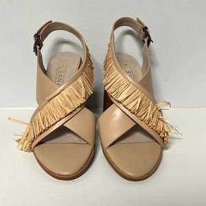 Brand new never worn nude heels with a fun detail